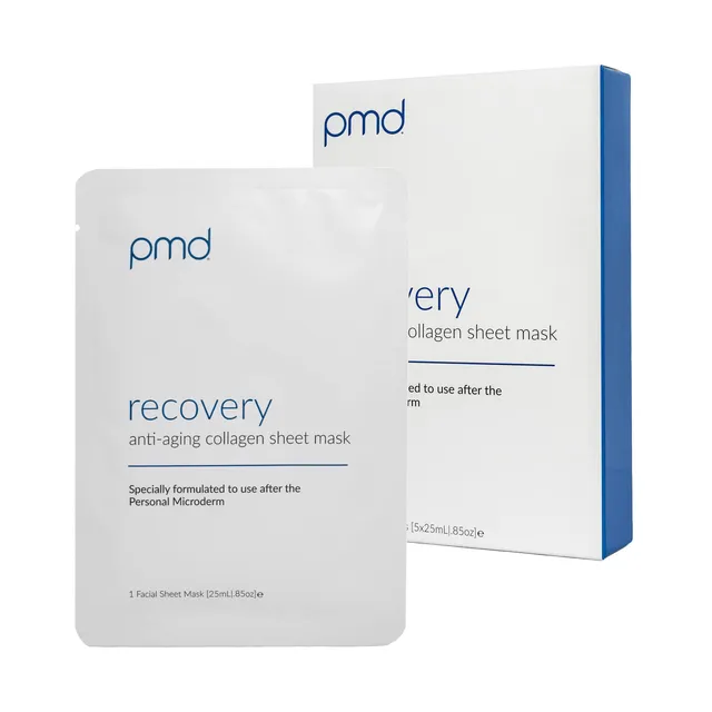 pmd-recovery-anti-aging-collagen-sheet-mask-5-ct-boosts-hydration-soothes-skin-p image 1