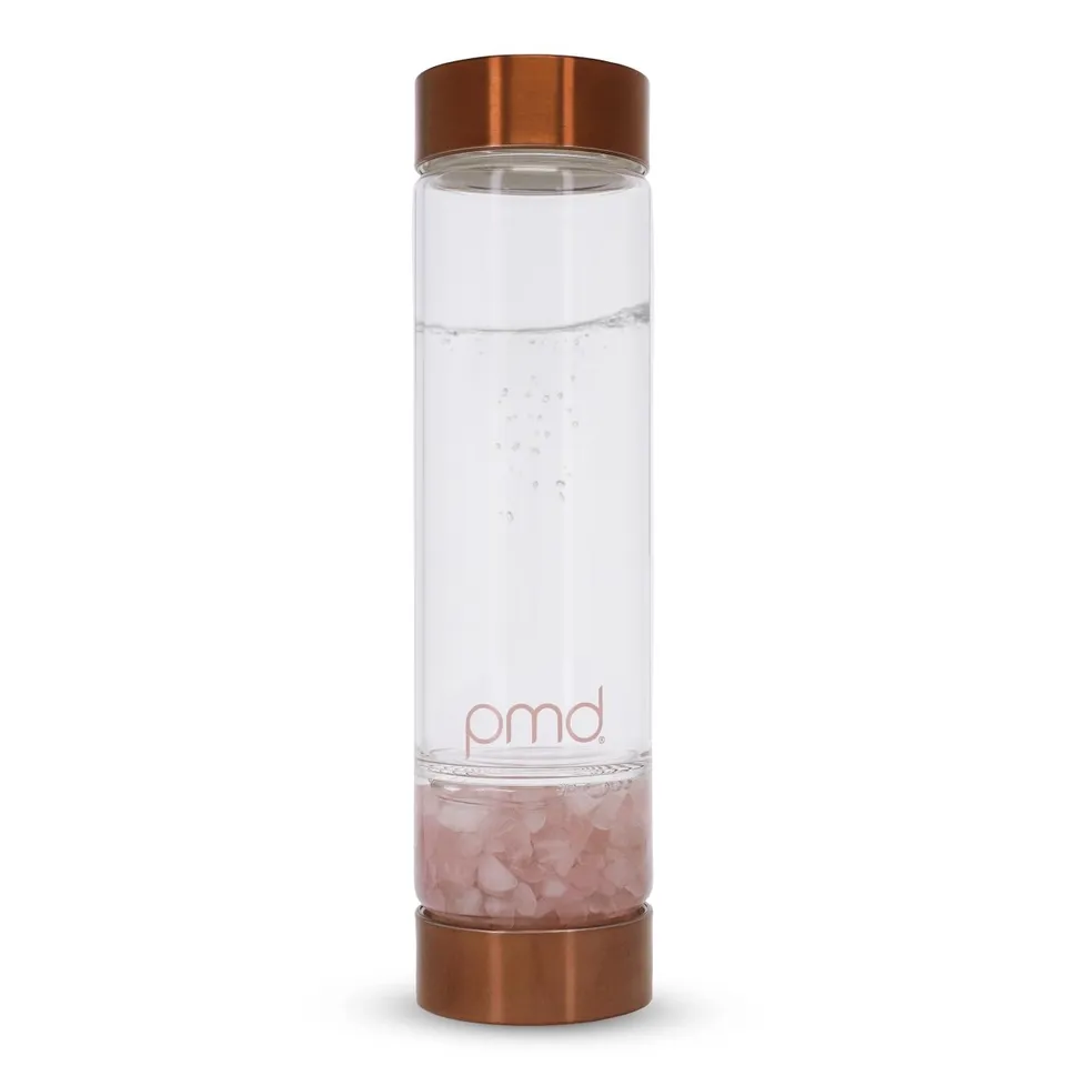 pmd-beauty-pmd-aqua-water-bottle-16-2-oz-bpa-free-with-rose-quartz-crystals image 1