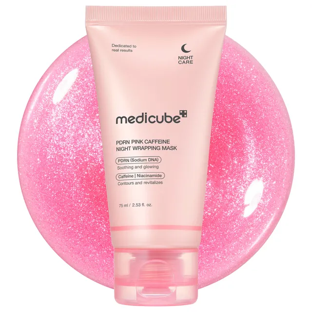 medicube-pdrn-pink-caffeine-overnight-wrapping-mask-revitalizing-sleep-mask image 1