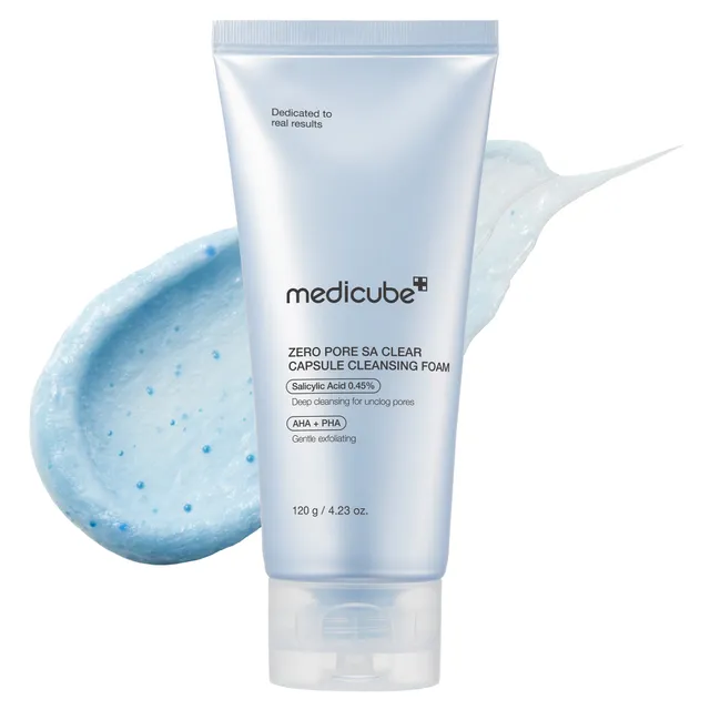 medicube-zero-pore-capsule-cleansing-foam-blue-exosome-pore-refining-cleanser-fo image 1