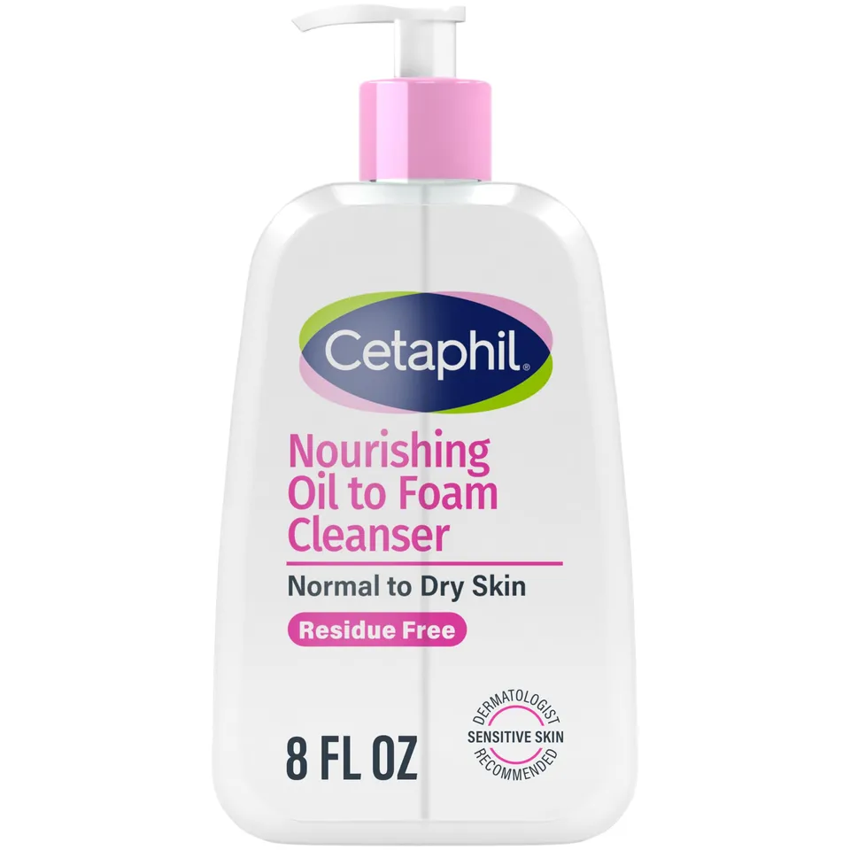 cetaphil-nourishing-oil-to-foam-facial-cleanser-for-normal-to-dry-skin-8-fl-oz image 1