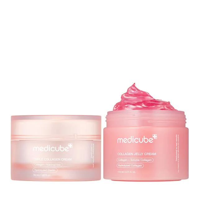 medicube-collagen-swirl-duo-customizable-collagen-cream-set-with-niacinamide-jel image 1