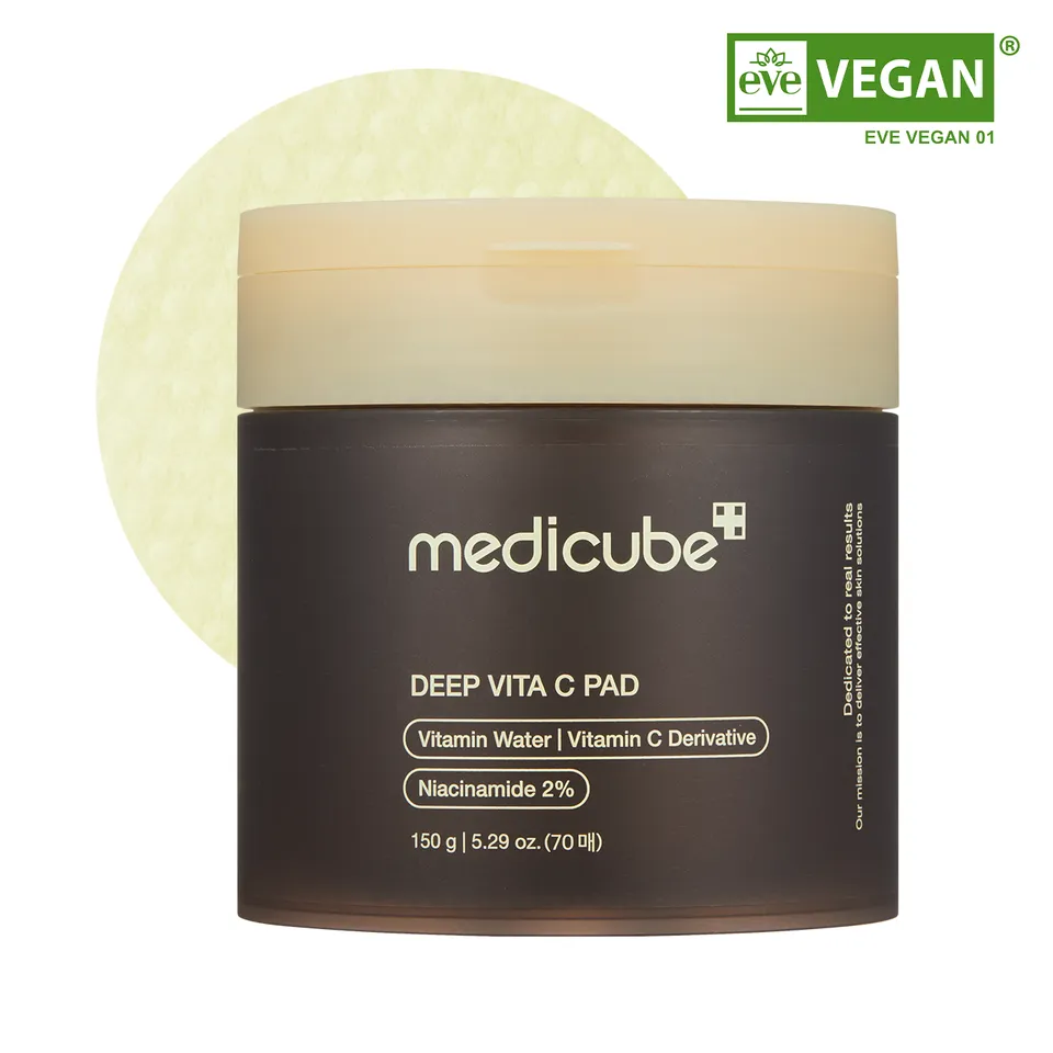 medicube-deep-vita-c-pads-for-dark-spots-dull-skin-4-week-vitamin-c-exfoliating- image 1