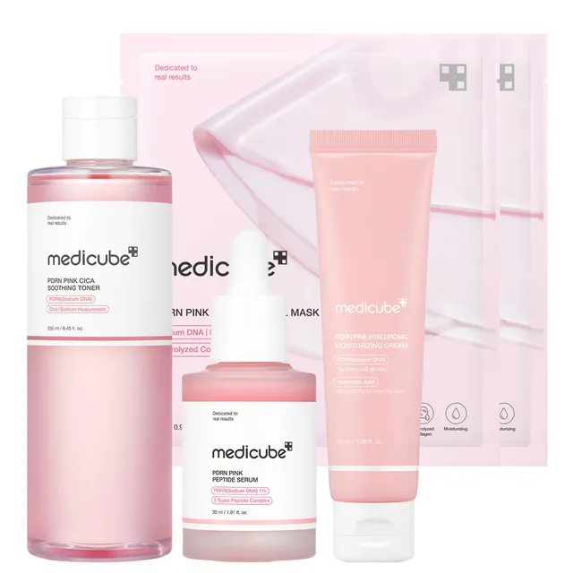 medicube-pdrn-pink-glow-full-set-complete-korean-glass-skin-routine-with-salmon- image 1