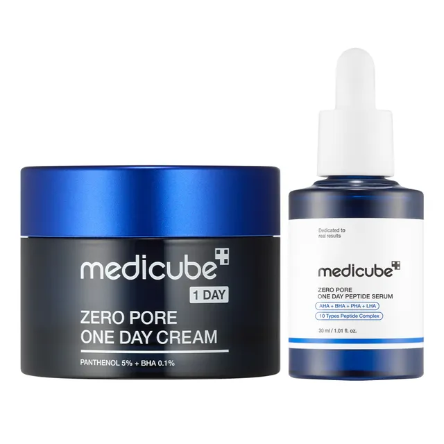 medicube-pore-care-duo-zero-pore-one-day-peptide-serum-cream-set image 1