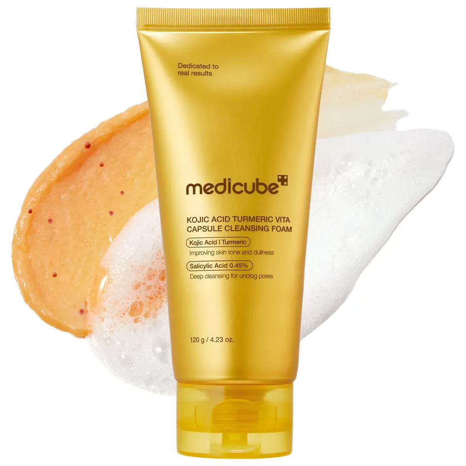 medicube-kojic-acid-turmeric-vita-capsule-foam-cleanser image 1