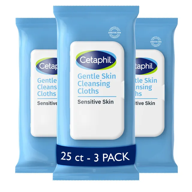cetaphil-gentle-skin-cleansing-cloths-25-count-pack-of-3-for-dry-sensitive-skin- image 1