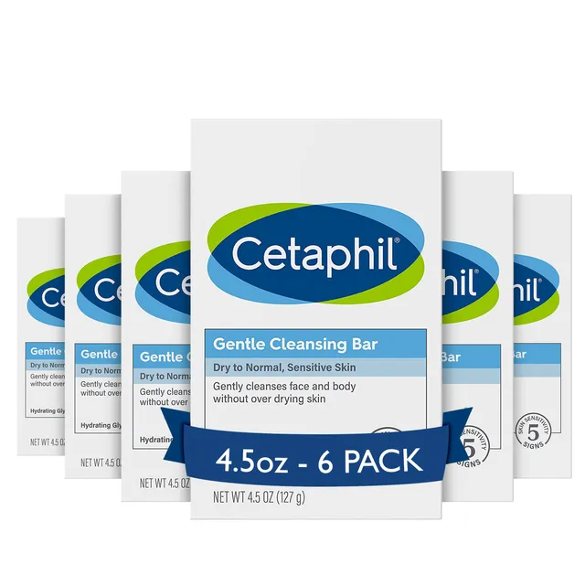 cetaphil-gentle-cleansing-face-and-body-bar-4-5-oz-pack-of-6-nourishing-cleanser image 1