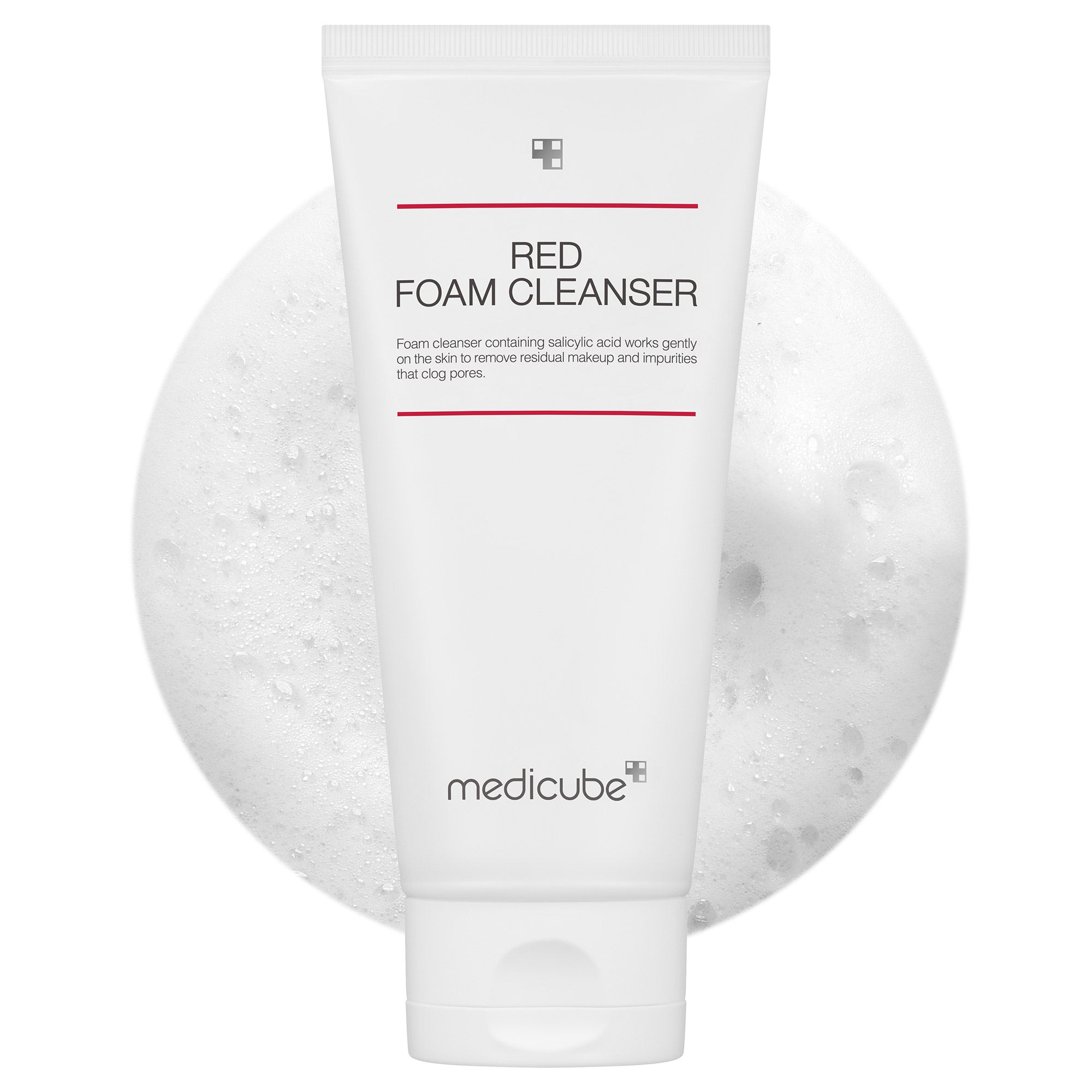 medicube-red-foam-cleanser-salicylic-acid-0-45-hypoallergenic-deep-cleansing-foa image 1