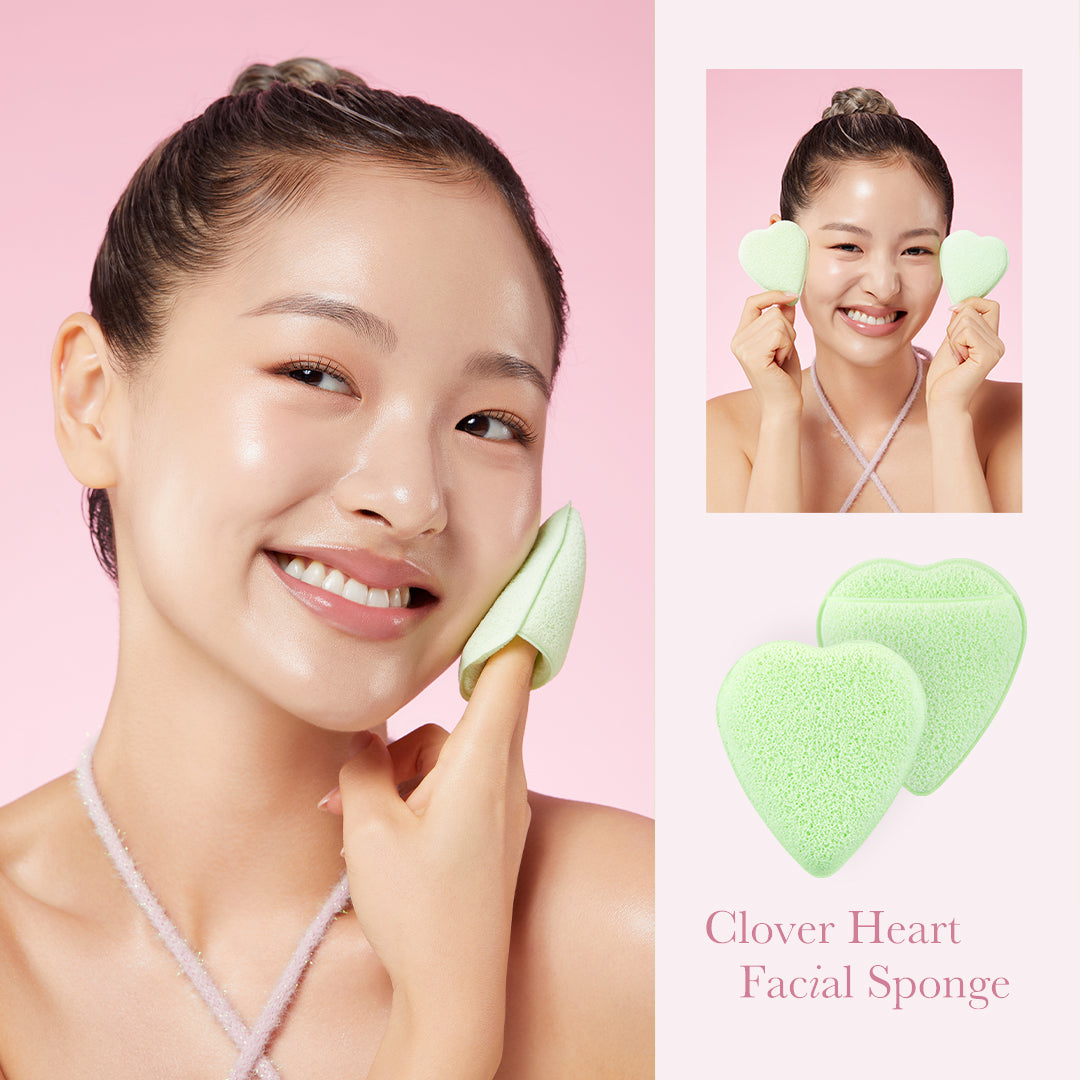 medicube-clover-heart-facial-sponge-gentle-exfoliating-sponge-for-blackhead-remo image 3
