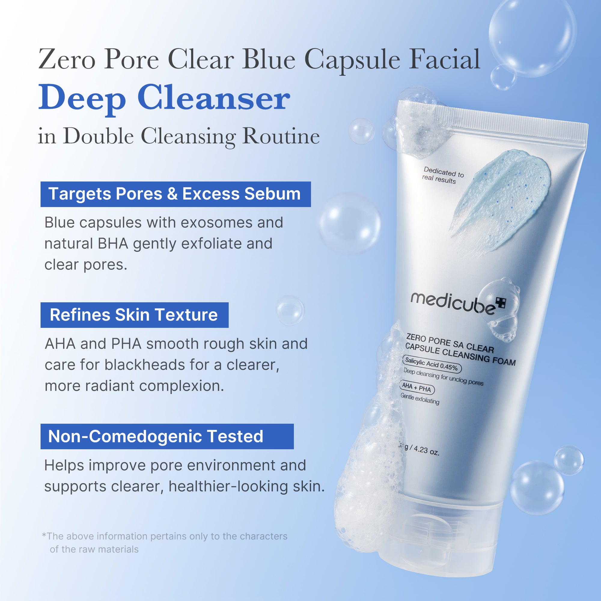 medicube-zero-pore-capsule-cleansing-foam-blue-exosome-pore-refining-cleanser-fo image 2