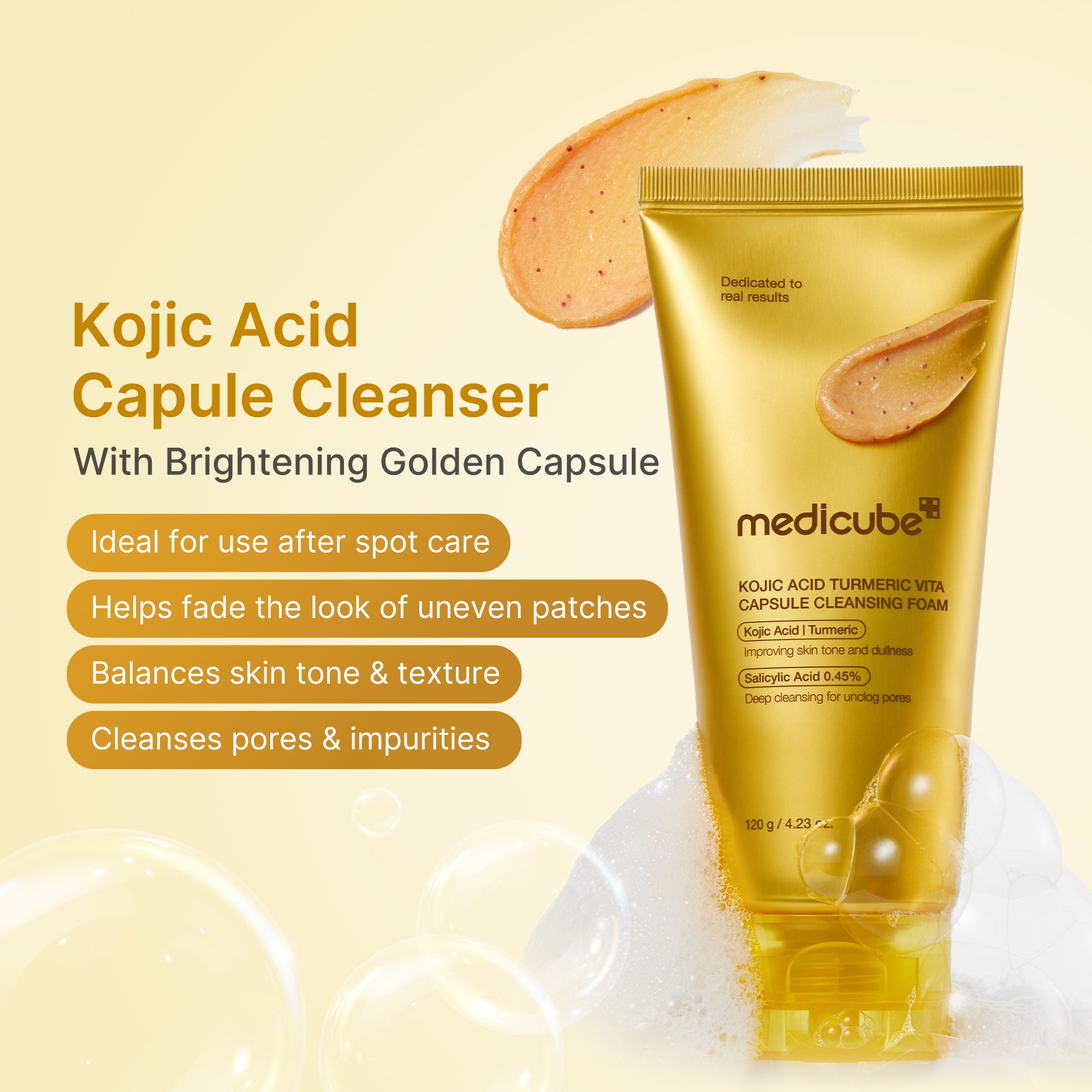 medicube-kojic-acid-turmeric-vita-capsule-foam-cleanser image 2