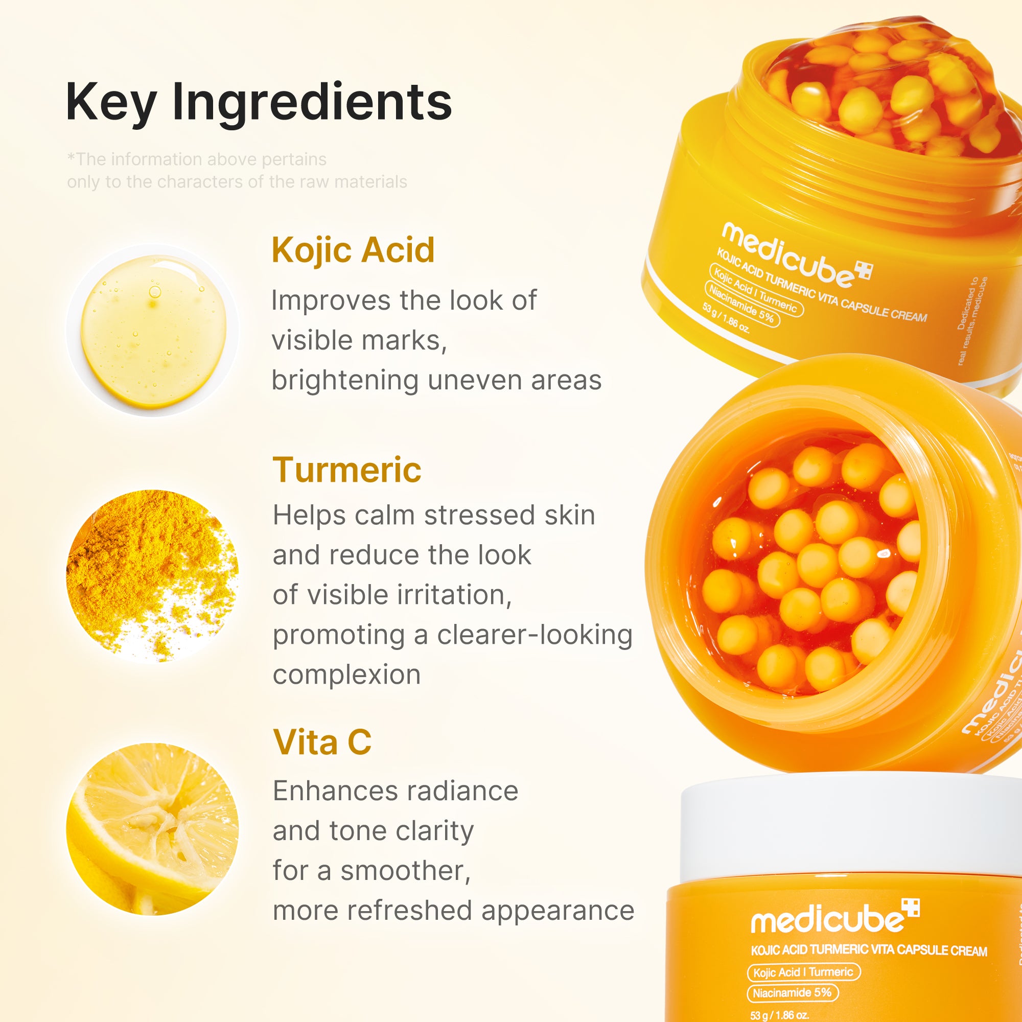 medicube-kojic-acid-turmeric-vita-capsule-cream-brightening-tone-correcting-mois image 3