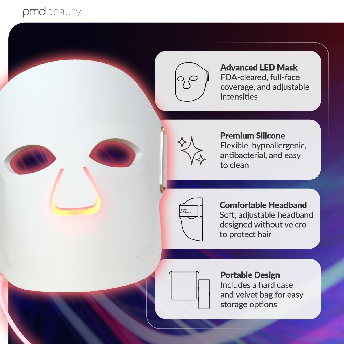 pmd-beauty-led-mask-fda-cleared-full-face-light-therapy image 2