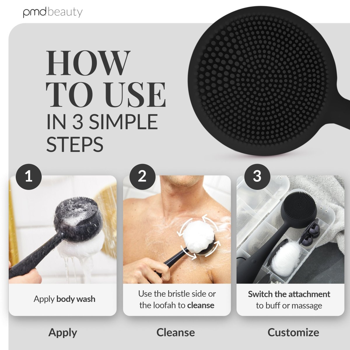pmd-beauty-pmd-clean-body-for-men-sonic-body-cleansing-exfoliating-device image 5