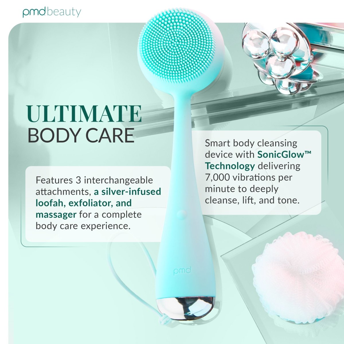 pmd-beauty-clean-body-teal-sonic-body-cleansing-and-exfoliating-device image 2