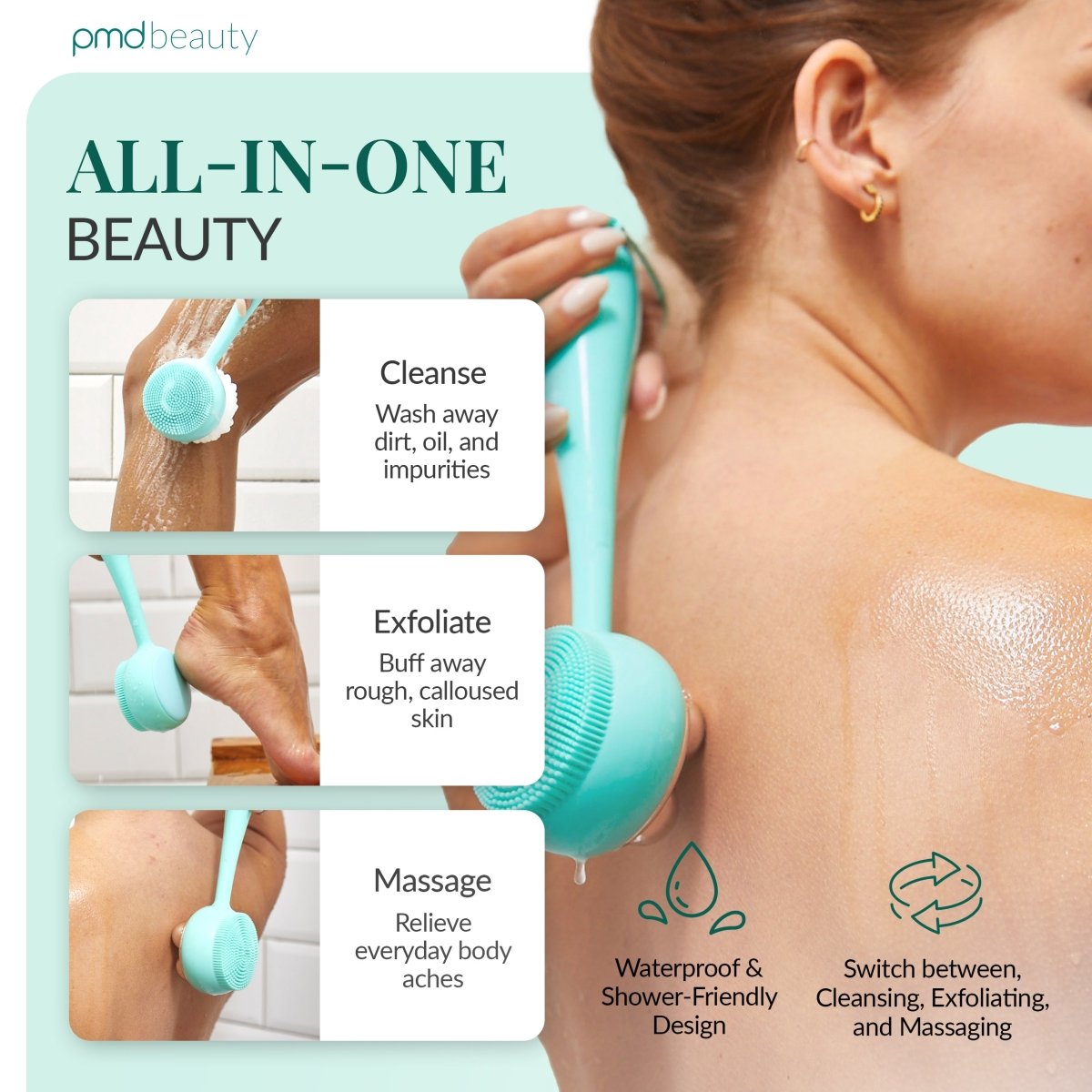 pmd-beauty-clean-body-teal-sonic-body-cleansing-and-exfoliating-device image 3
