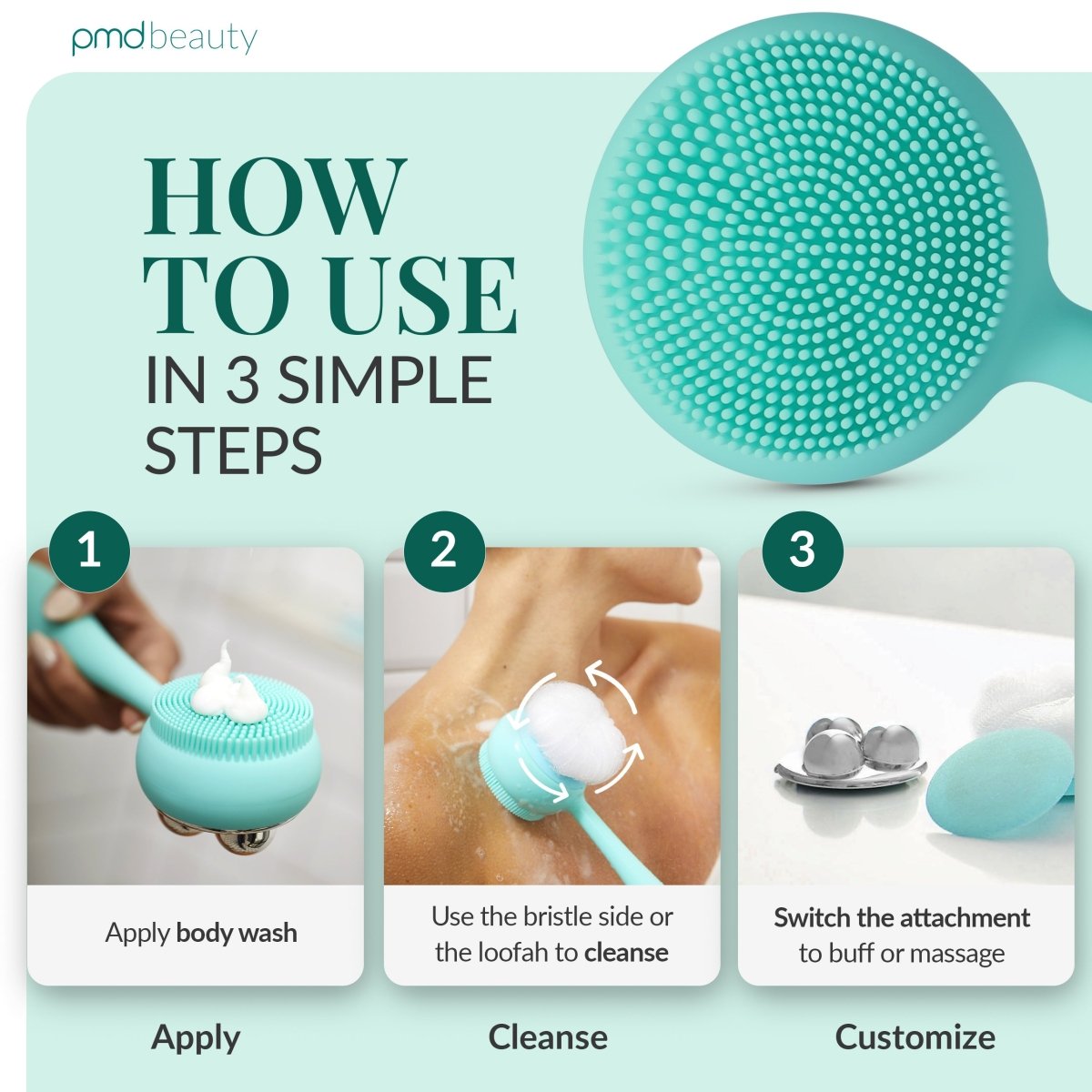 pmd-beauty-clean-body-teal-sonic-body-cleansing-and-exfoliating-device image 5