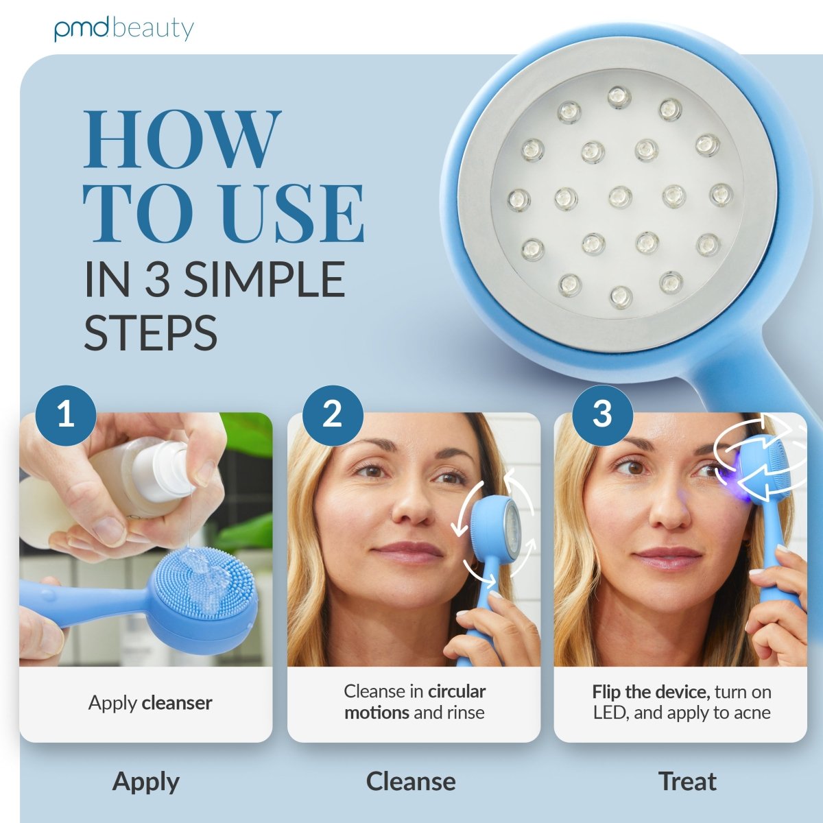 pmd-beauty-led-clean-acne-man-blue-light-therapy-sonic-cleansing-device image 5