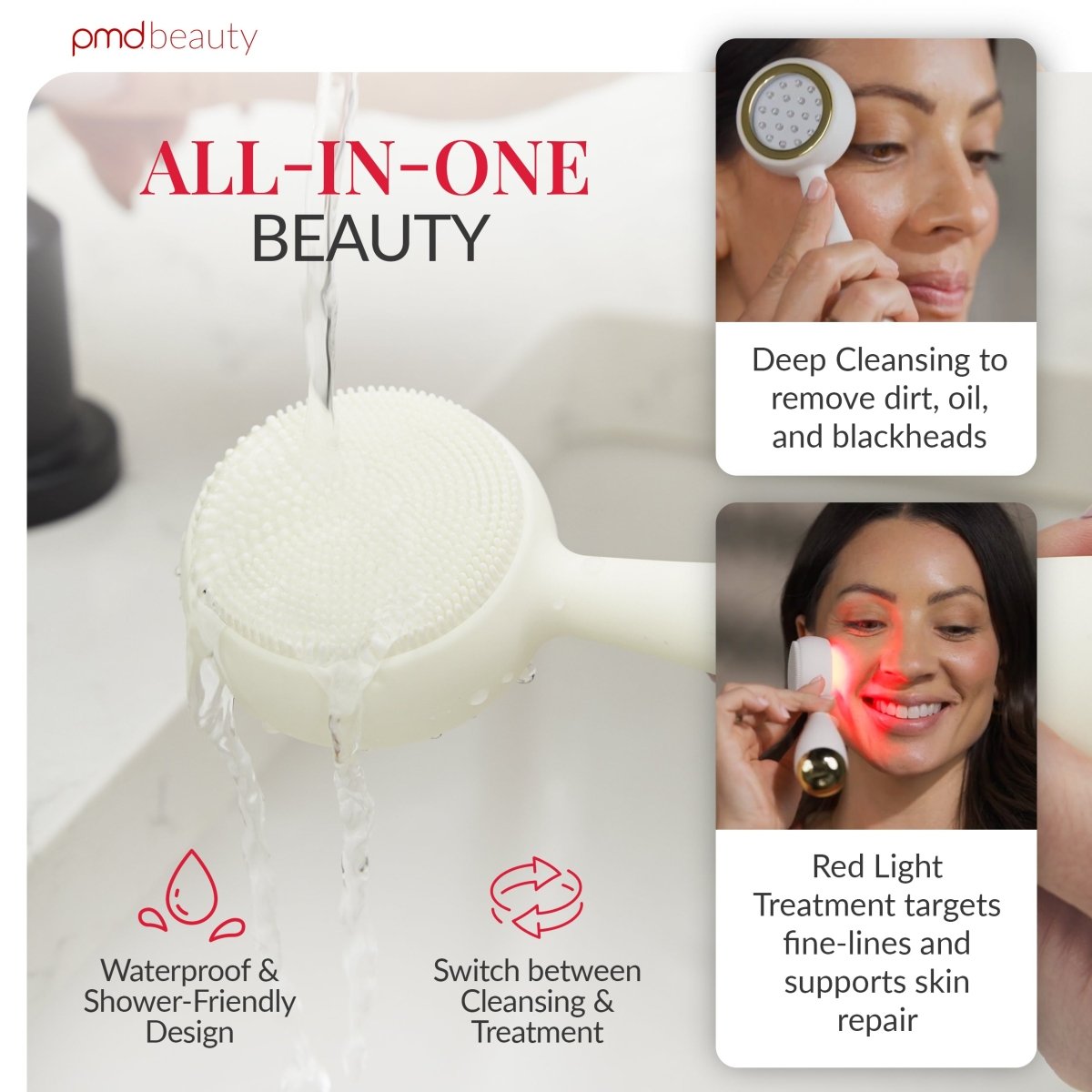 pmd-beauty-led-clean-redvolution-red-light-therapy-sonic-cleansing-device image 3