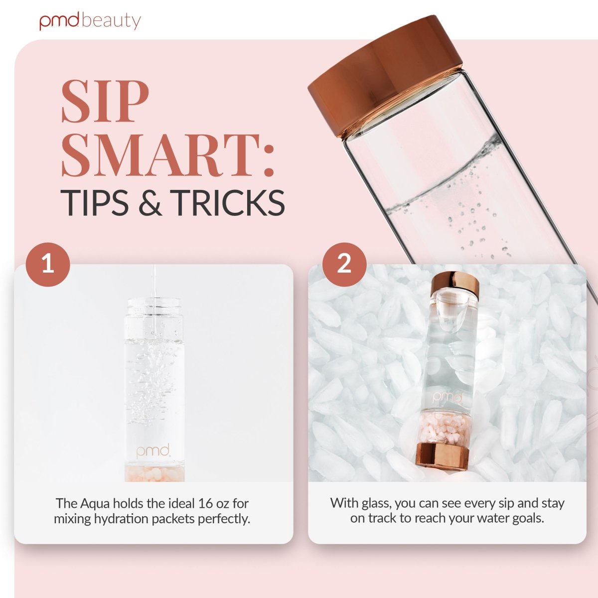 pmd-beauty-pmd-aqua-water-bottle-16-2-oz-bpa-free-with-rose-quartz-crystals image 5