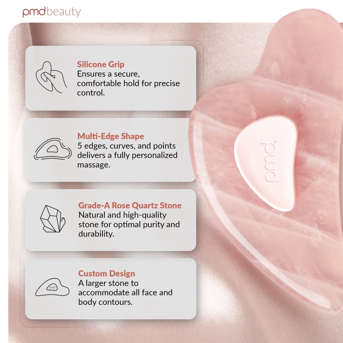pmd-beauty-gua-sha-rq-rose-quartz-sculpting-depuffing-tool image 2