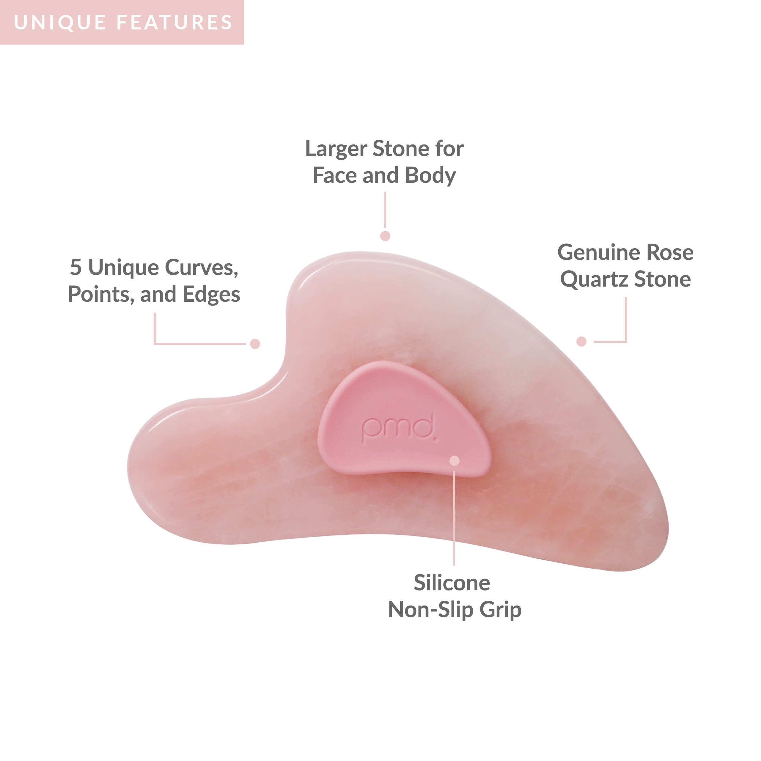 pmd-beauty-gua-sha-facial-sculpting-tool-genuine-rose-quartz-with-silicone-grip- image 7
