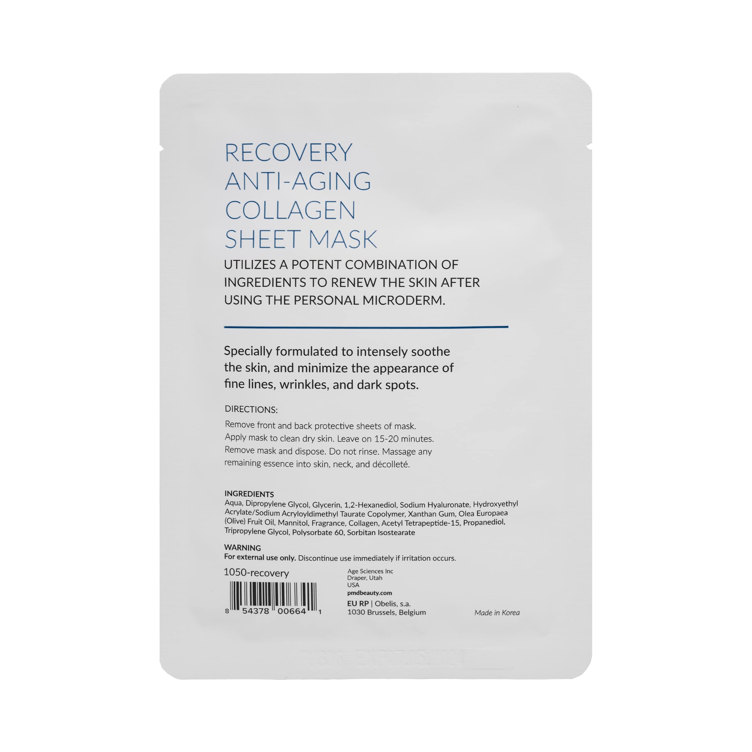 pmd-recovery-anti-aging-collagen-sheet-mask-5-ct-boosts-hydration-soothes-skin-p image 2