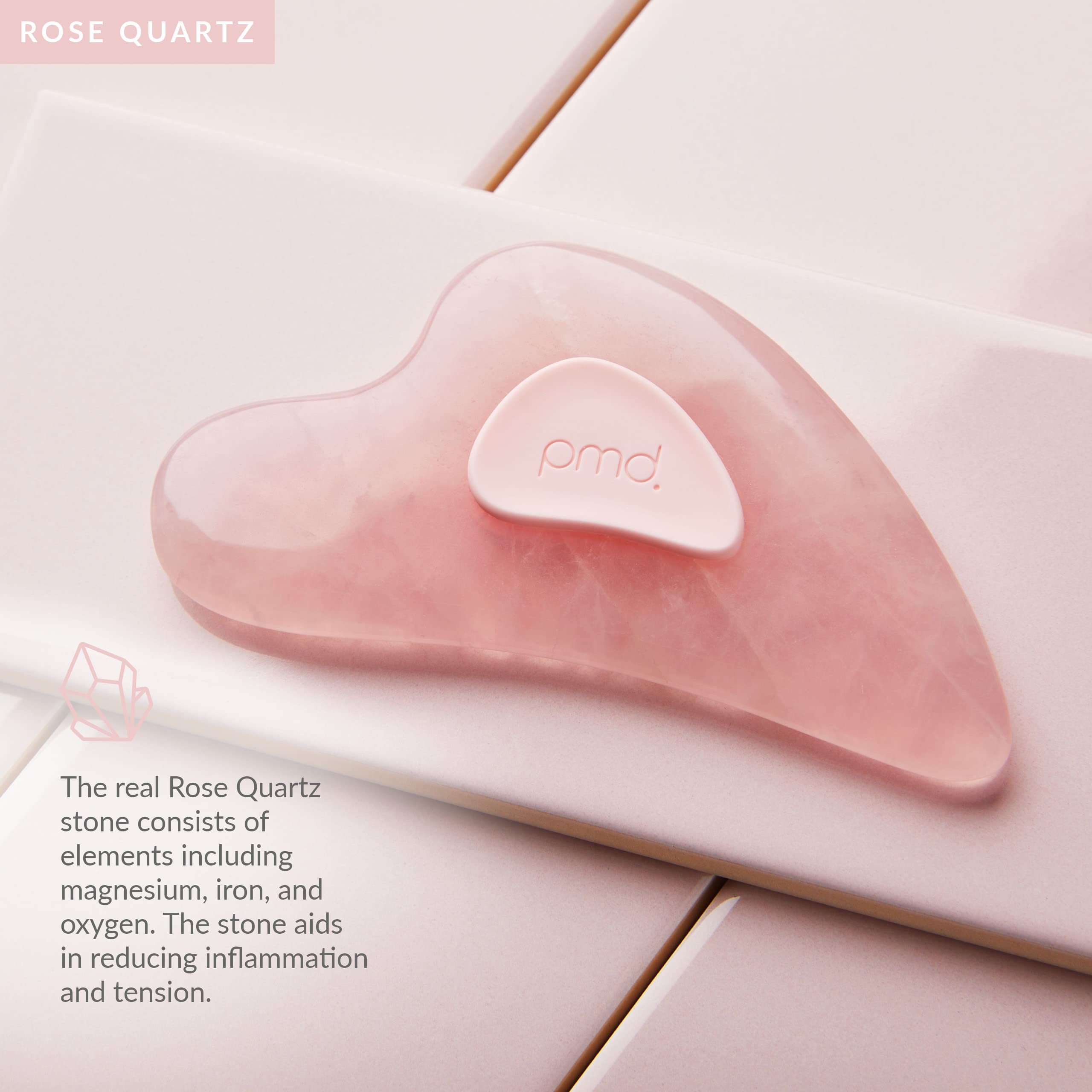 pmd-beauty-gua-sha-facial-sculpting-tool-genuine-rose-quartz-with-silicone-grip- image 3