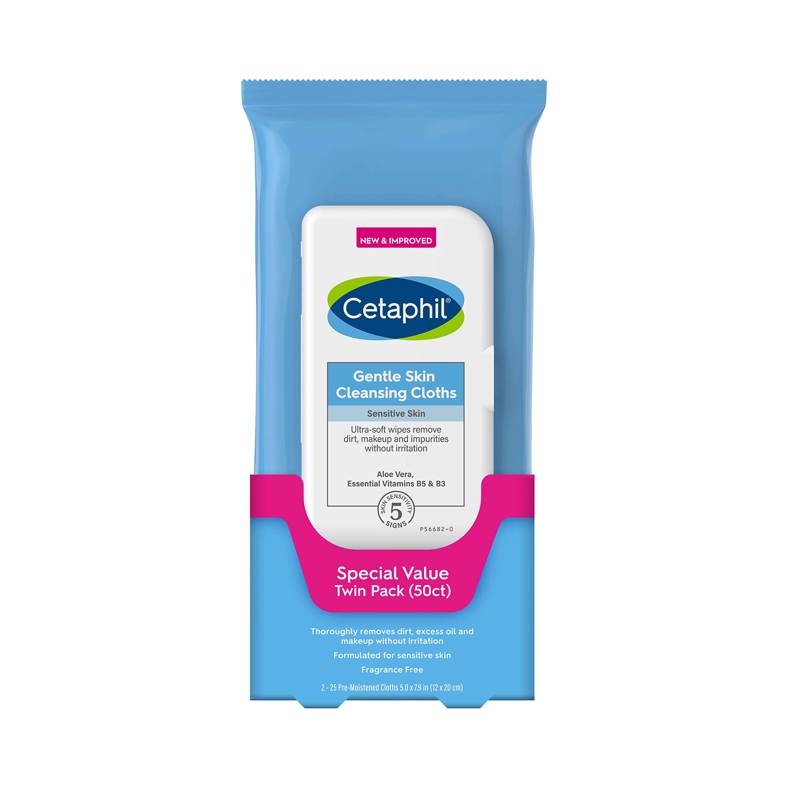 cetaphil-face-and-body-wipes-gentle-skin-cleansing-cloths-50-count-twin-pack-for image 1