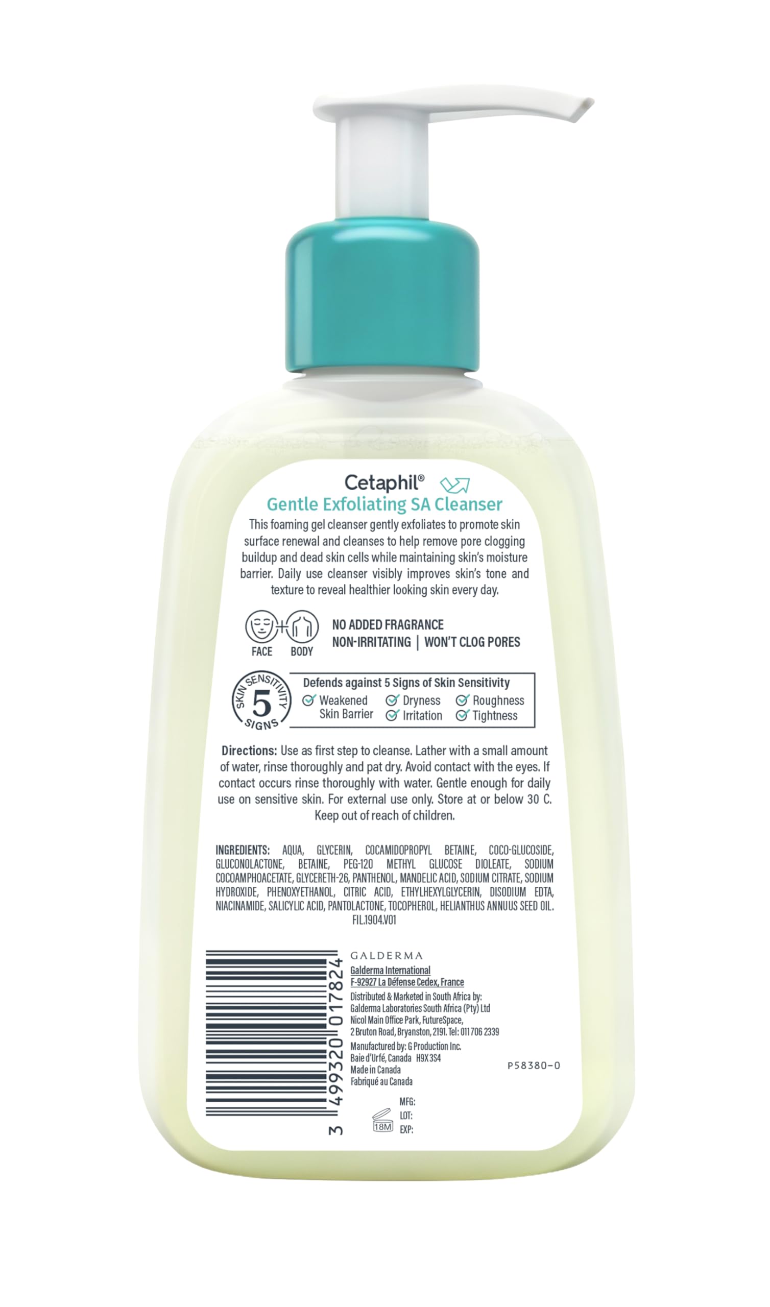 cetaphil-gentle-exfoliating-sa-cleanser-foaming-gel-cleanser-for-all-skin-types- image 2