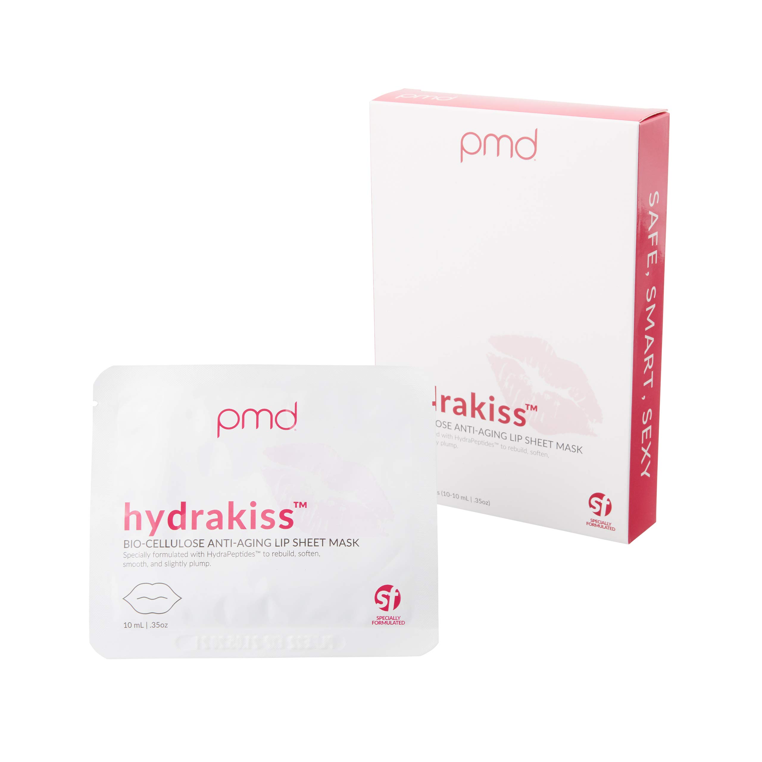 pmd-hydrakiss-bio-cellulose-anti-aging-lip-sheet-masks-10-count image 1