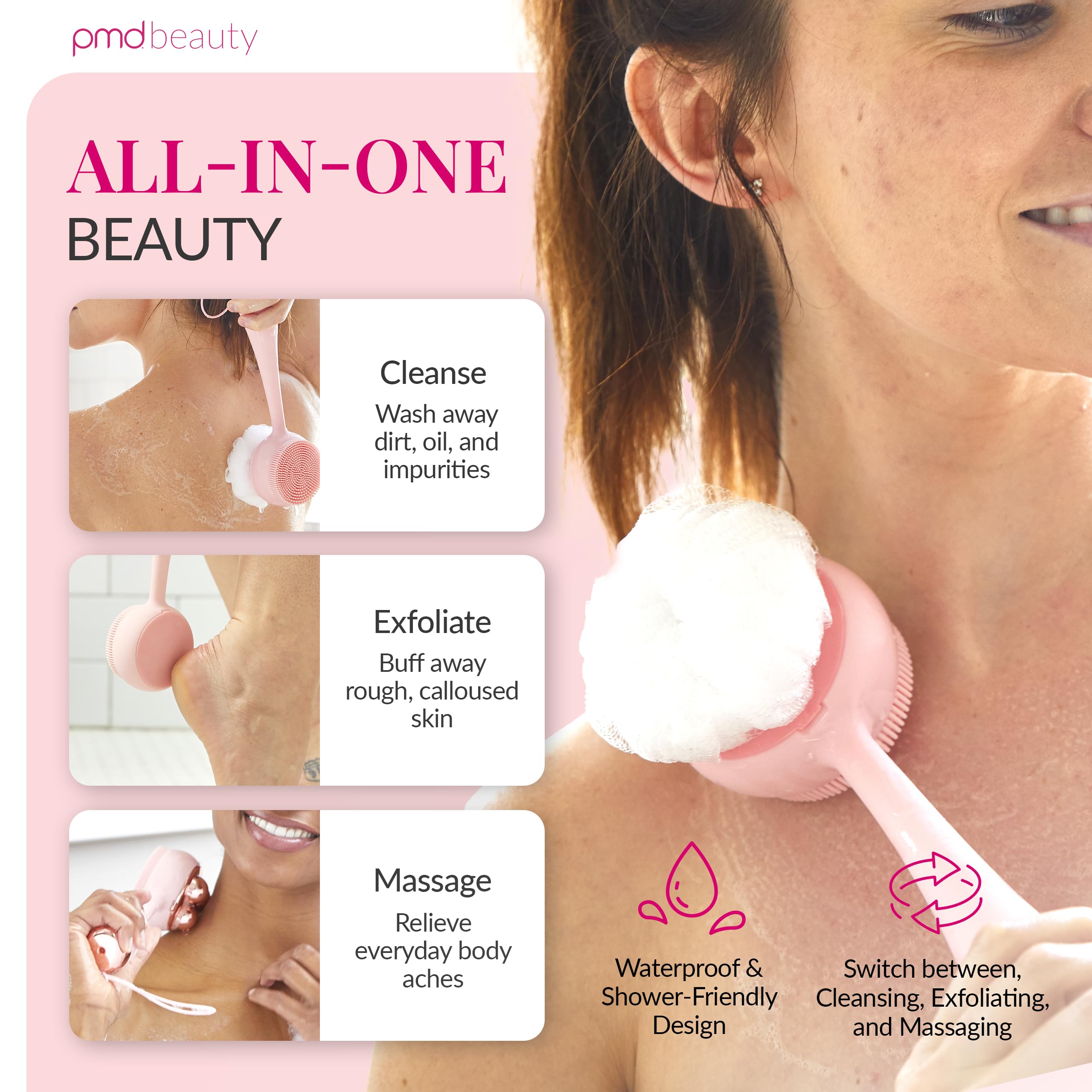 pmd-beauty-clean-body-electric-smart-cleansing-device-with-3-attachments image 3