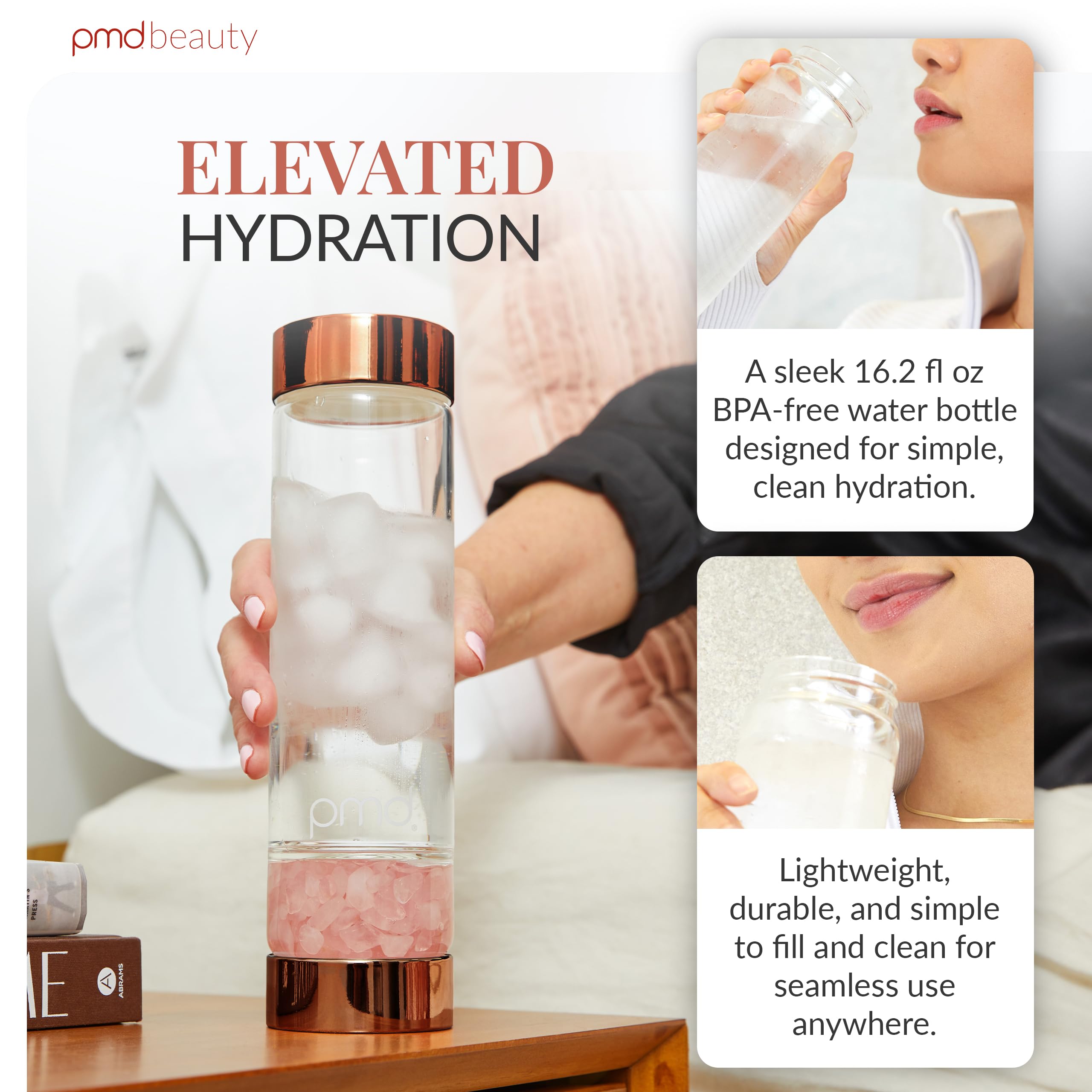 pmd-beauty-aqua-glass-water-bottle-with-grade-a-rose-quartz-16-2-oz-bpa-free-reu image 3
