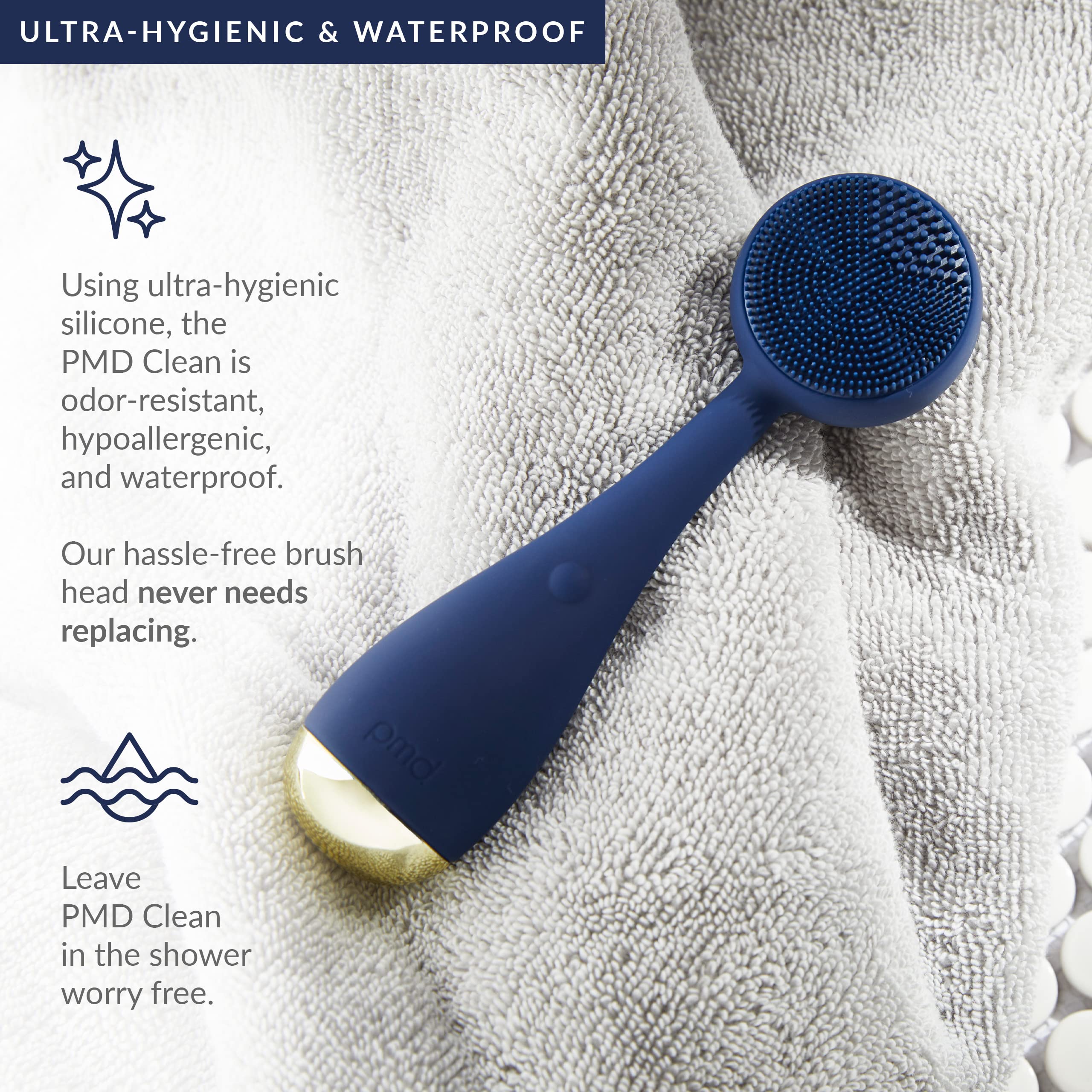 pmd-beauty-clean-facial-cleansing-brush-waterproof-silicone-face-cleanser-with-s image 7