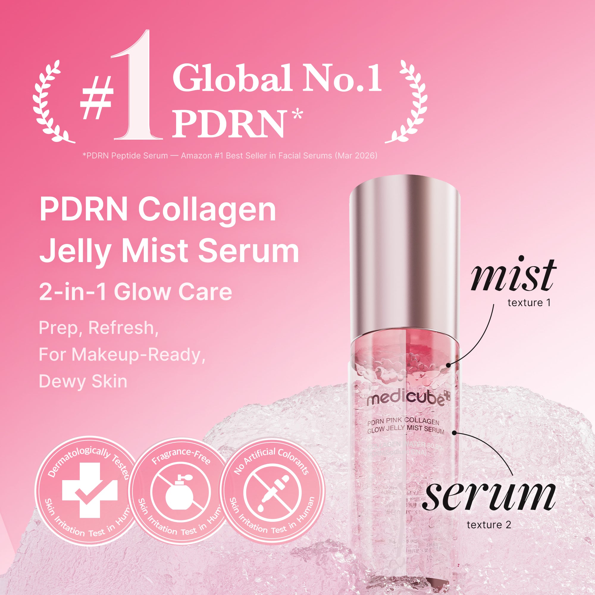 medicube-pdrn-pink-collagen-glow-jelly-mist-serum-120ml-2-in-1-hydrating-glow-sp image 2