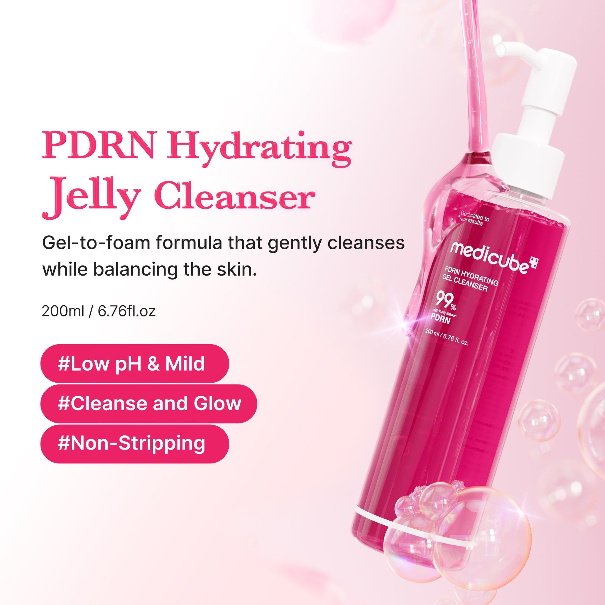 medicube-pdrn-pink-gel-cleanser image 2
