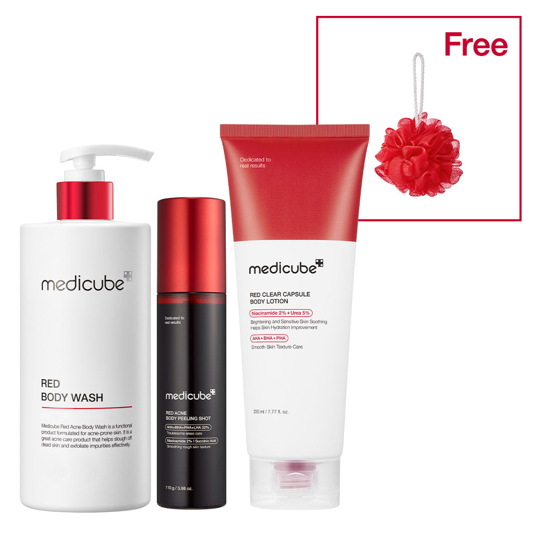 medicube-red-glow-body-essentials-exfoliating-body-set-for-back-acne-and-kp image 1