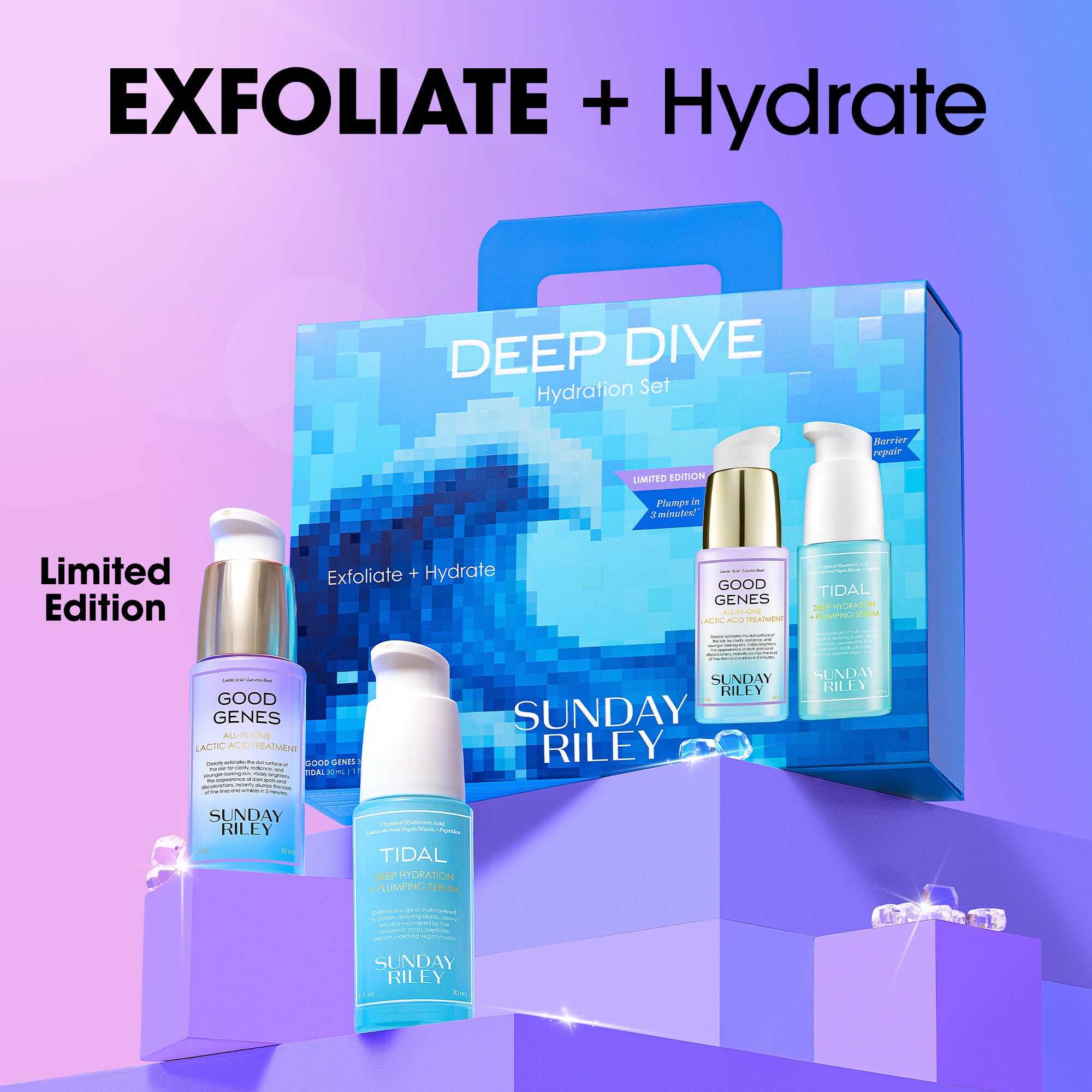 sunday-riley-deep-dive-hydration-set-with-good-genes-tidal image 2