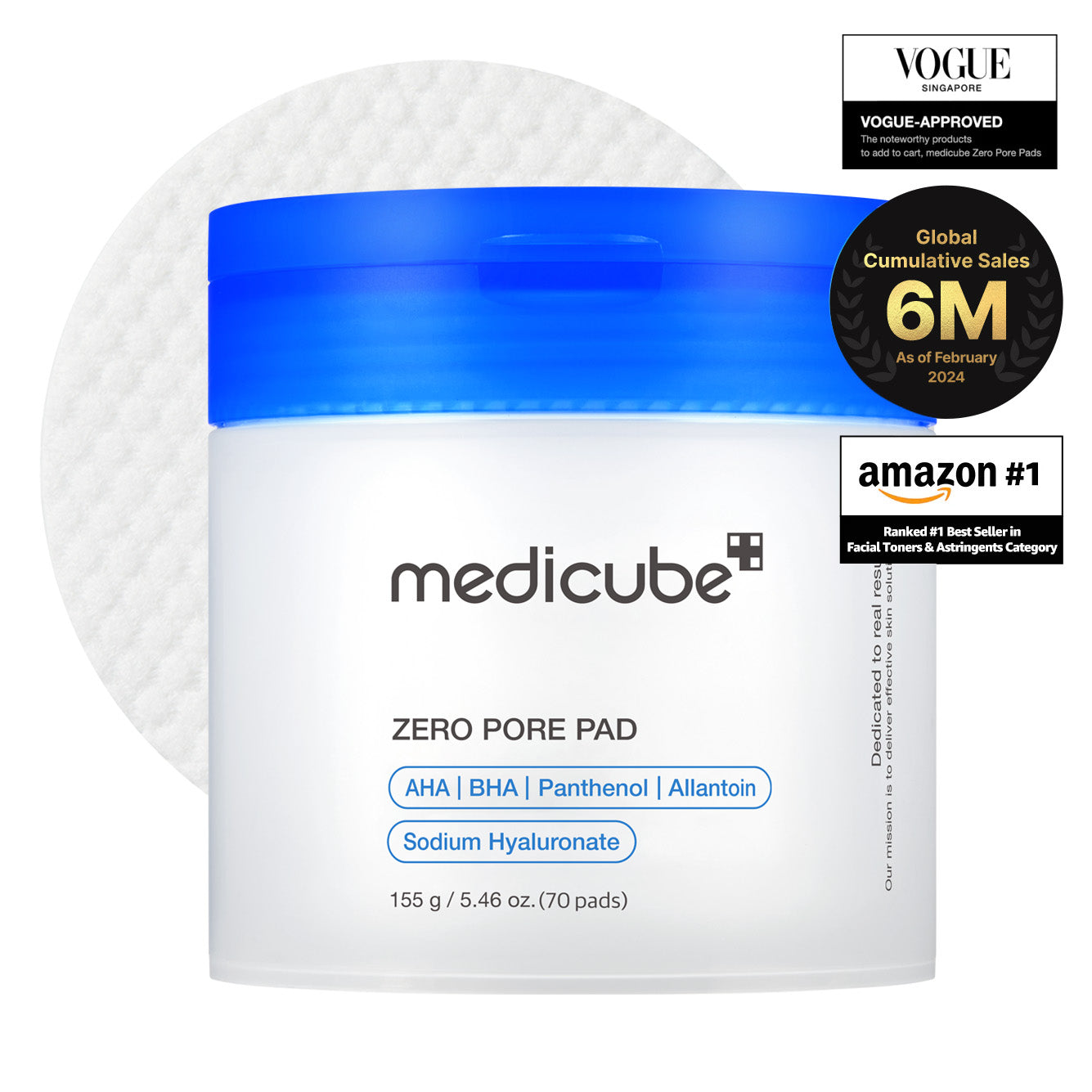 medicube-zero-pore-pads-2-0-70-pads-155g-aha-bha-exfoliating-pads image 1